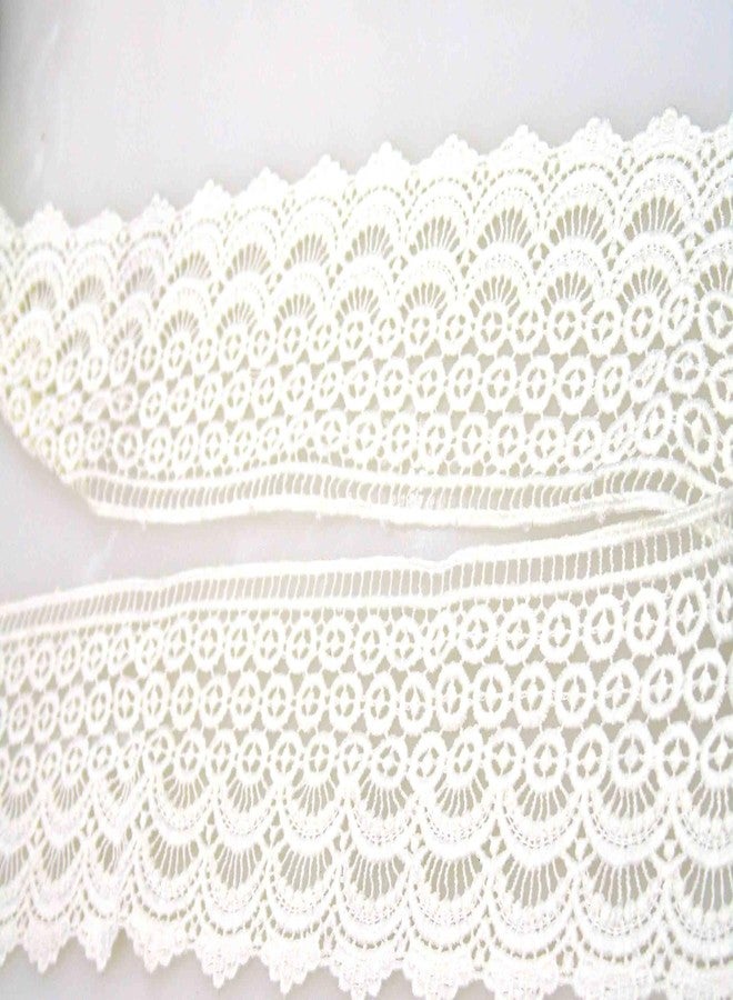Strala Off- White Color Laces for Dresses, Sarees, Lehenga, Suits, Bags, Decorations, Borders, Crafts and Home Décor,Blouse (5 mtr) Design-880 - Image 3